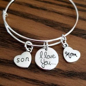 Mom Son I Love You Charm Bracelet